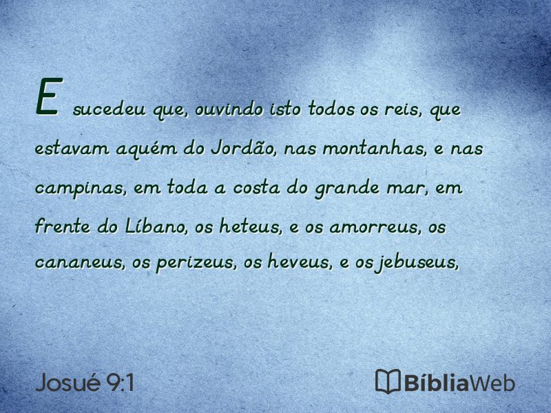Josué 9:1 em imagem para compartilhar
