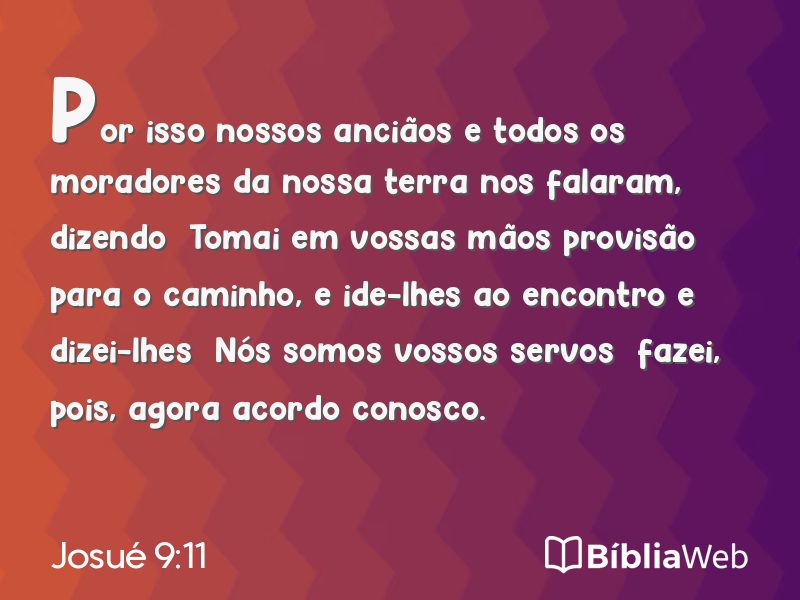 Josué 9:11 em imagem para compartilhar