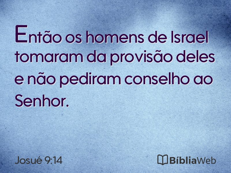 Josué 9:14 em imagem para compartilhar