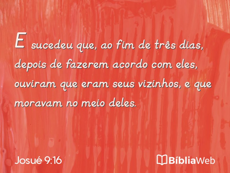 Josué 9:16 em imagem para compartilhar