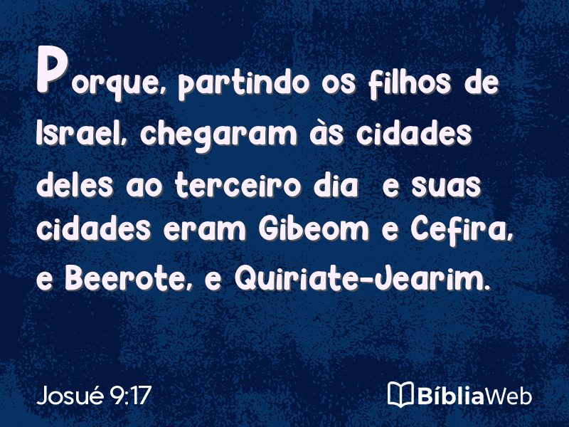 Josué 9:17 em imagem para compartilhar