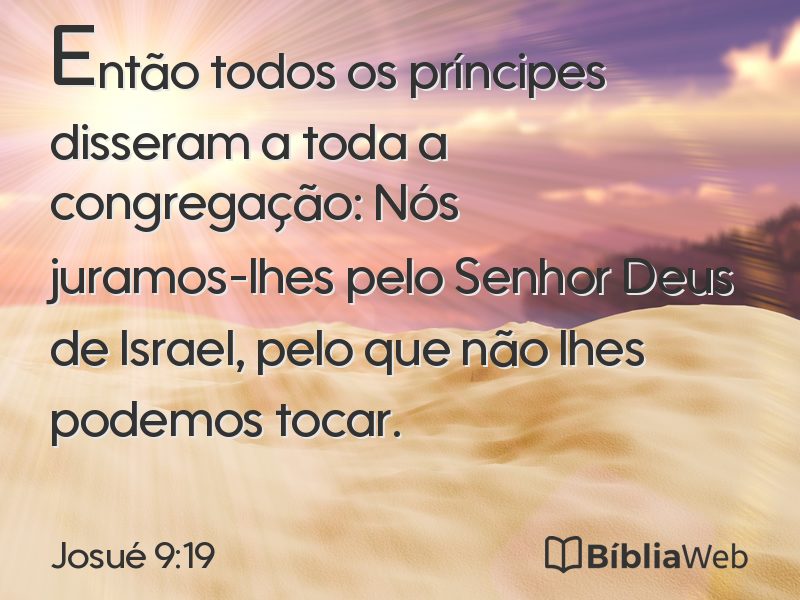 Josué 9:19 em imagem para compartilhar