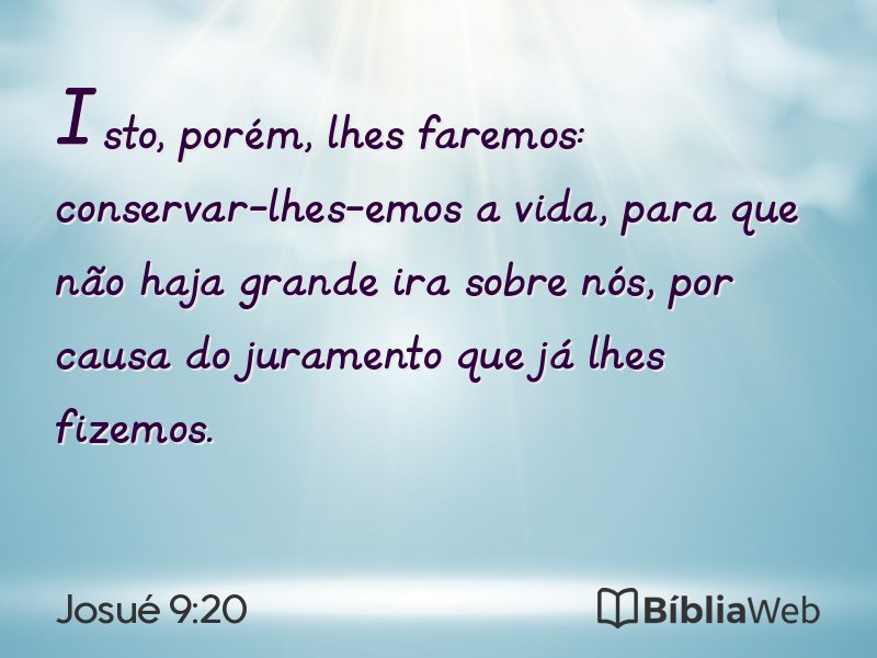 Josué 9:20 em imagem para compartilhar