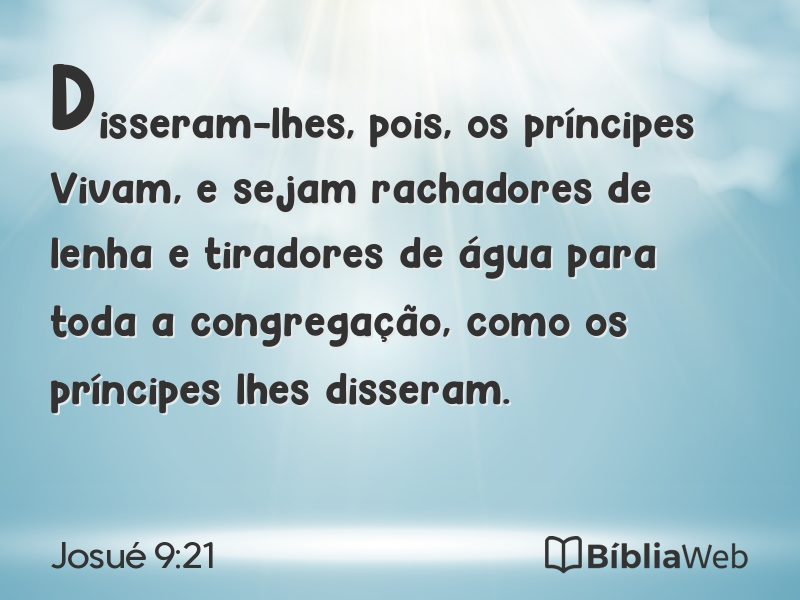 Josué 9:21 em imagem para compartilhar