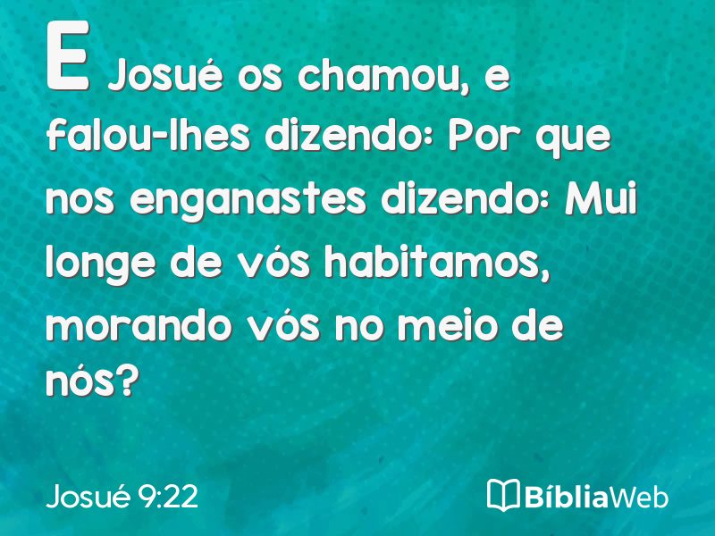 Josué 9:22 em imagem para compartilhar