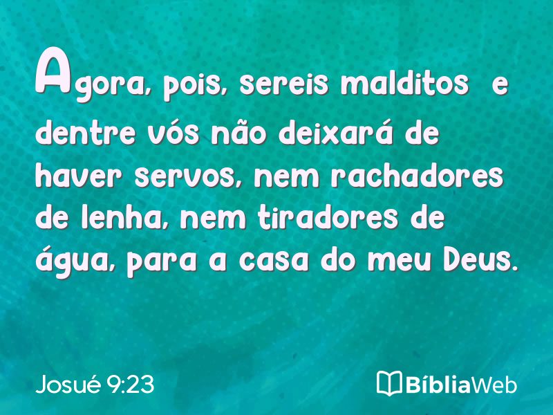 Josué 9:23 em imagem para compartilhar