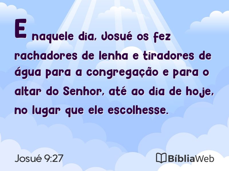 Josué 9:27 em imagem para compartilhar