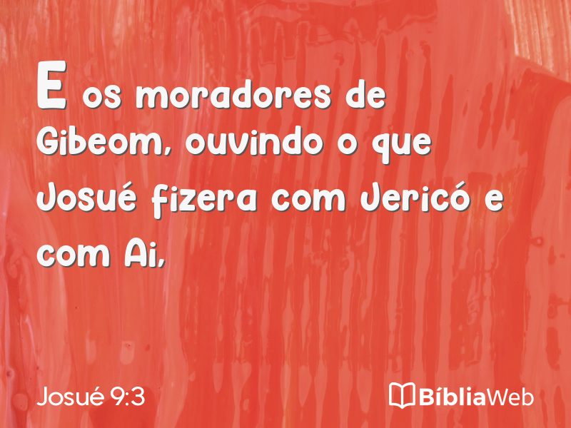 Josué 9:3 em imagem para compartilhar