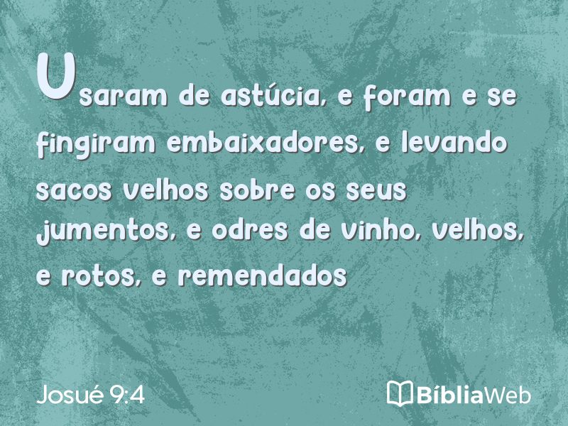 Josué 9:4 em imagem para compartilhar