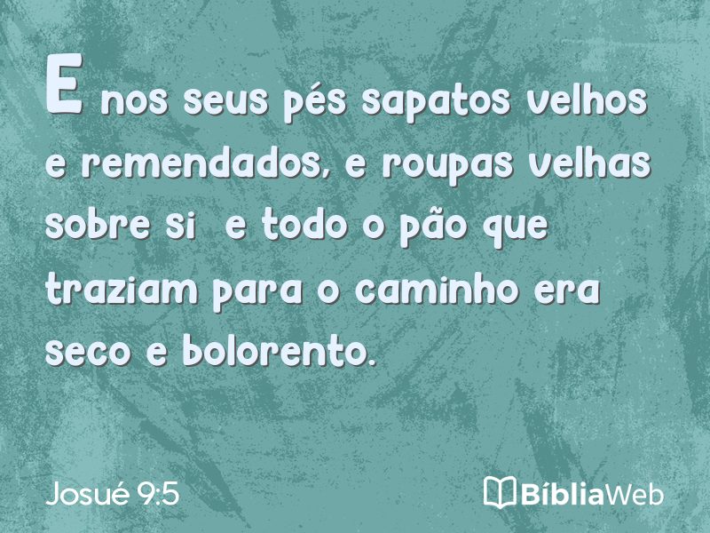 Josué 9:5 em imagem para compartilhar