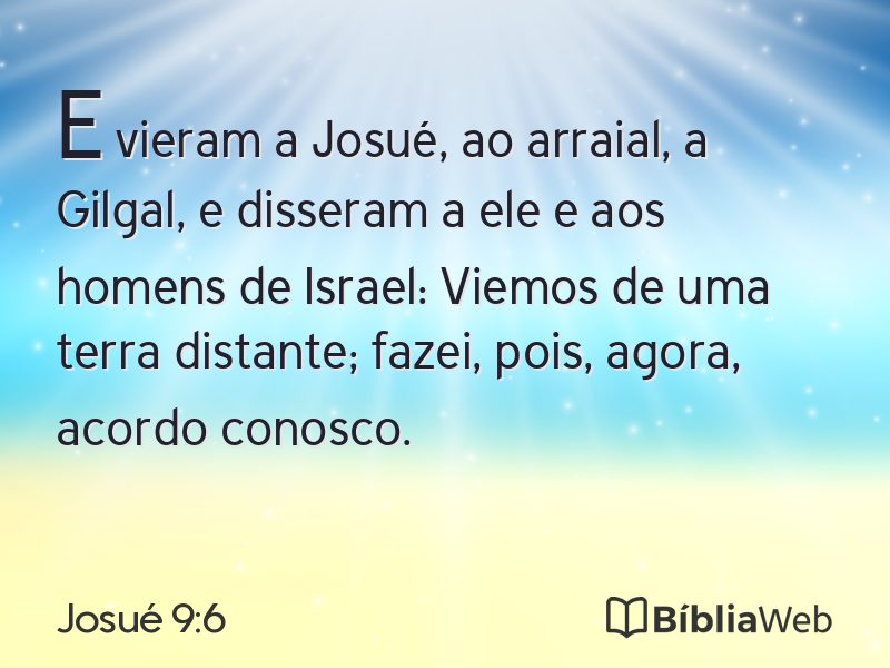 Josué 9:6 em imagem para compartilhar