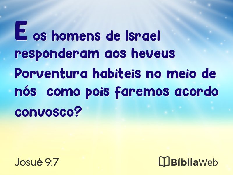 Josué 9:7 em imagem para compartilhar