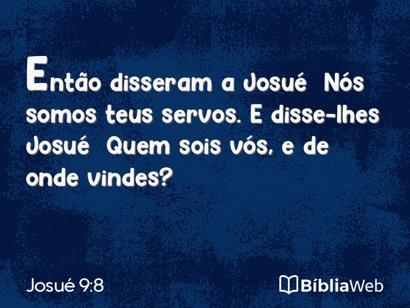 Josué 9:8 em imagem para compartilhar