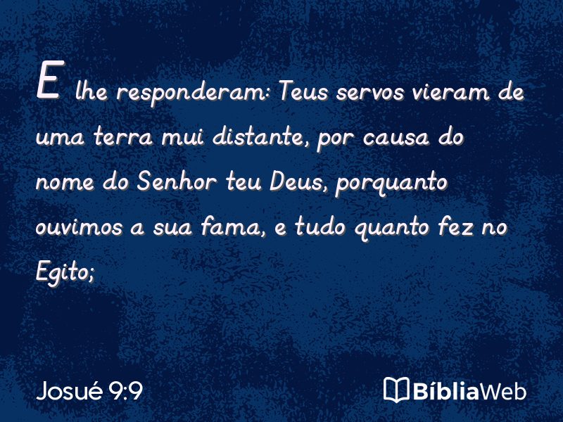 Josué 9:9 em imagem para compartilhar