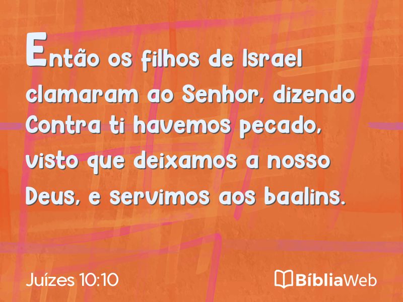 Juízes 10:10 em imagem para compartilhar