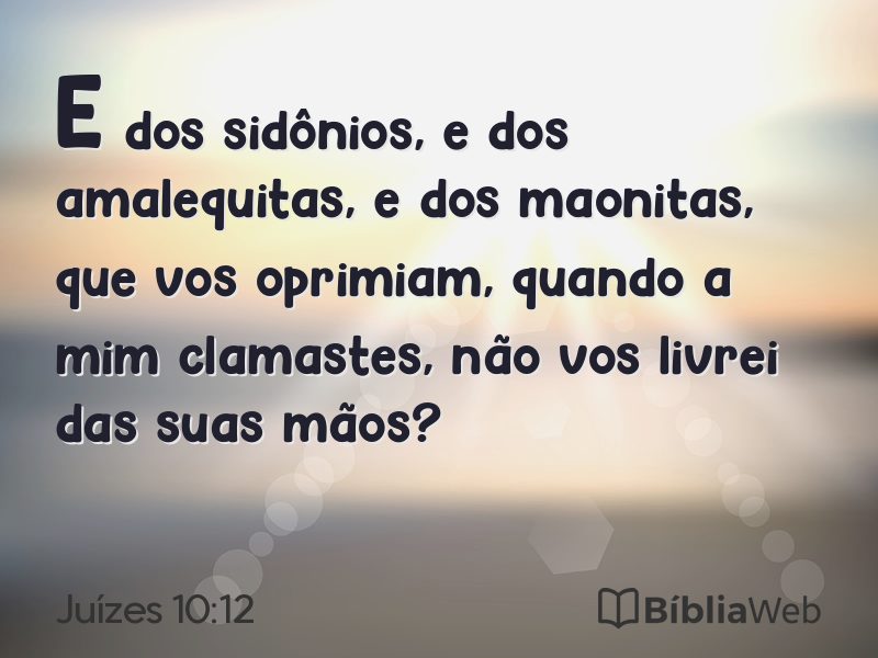 Juízes 10:12 em imagem para compartilhar