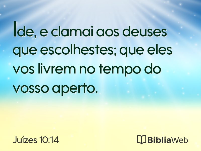 Juízes 10:14 em imagem para compartilhar