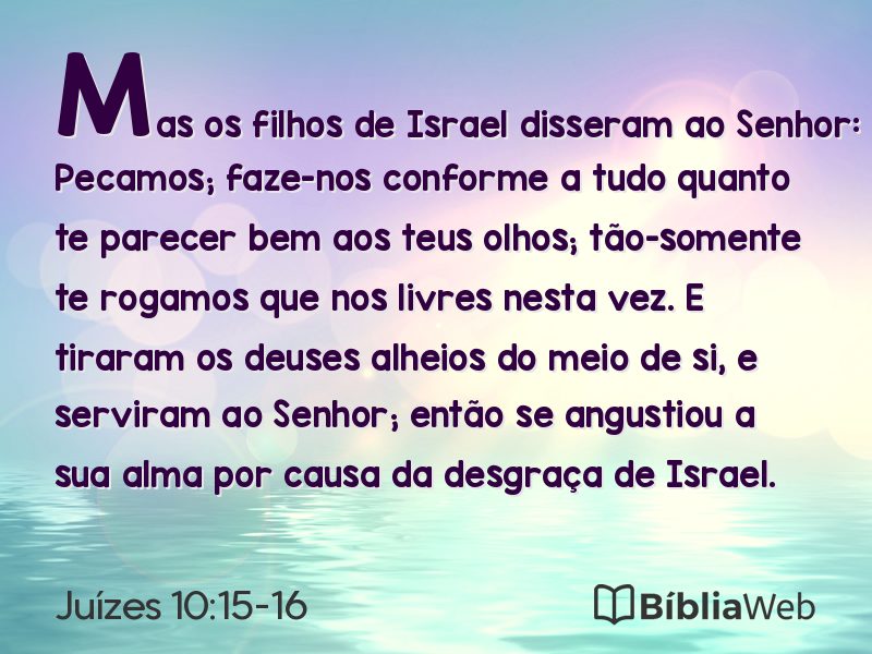 Juízes 10:15-16 em imagem para compartilhar