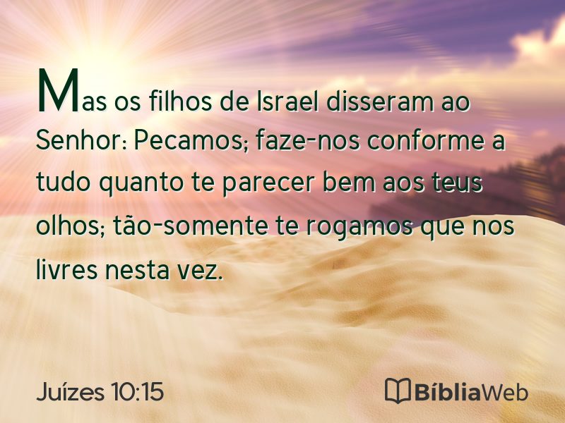 Juízes 10:15 em imagem para compartilhar