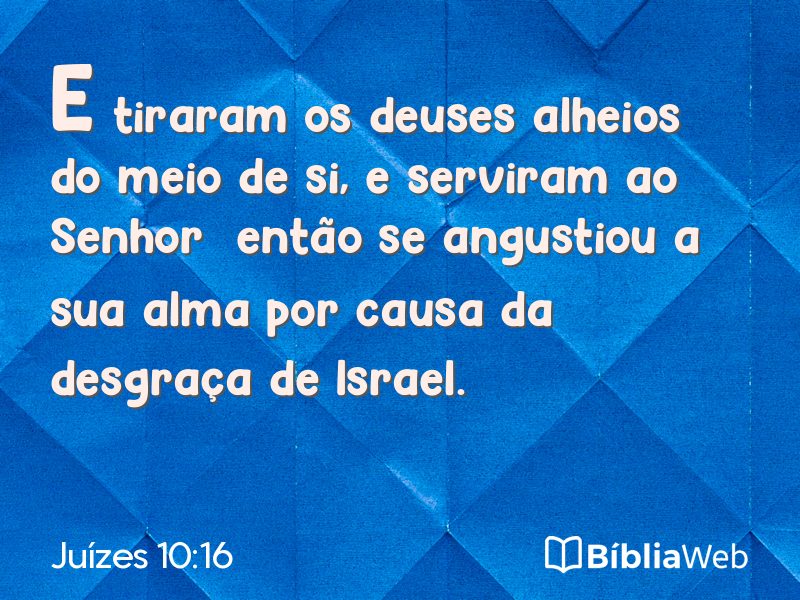 Juízes 10:16 em imagem para compartilhar