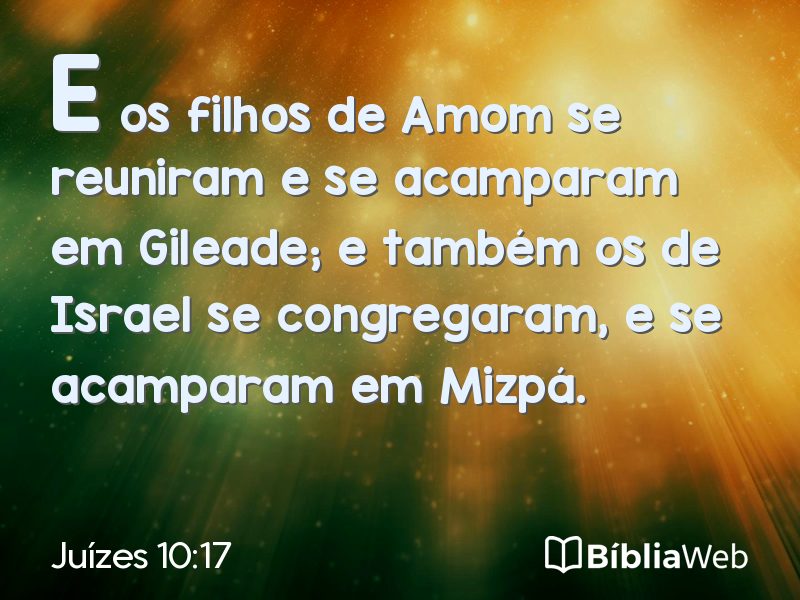Juízes 10:17 em imagem para compartilhar