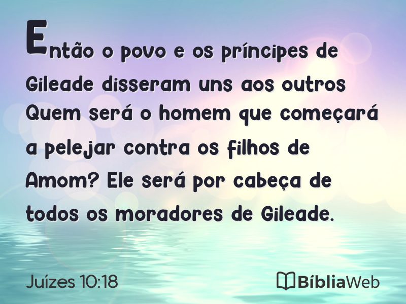 Juízes 10:18 em imagem para compartilhar