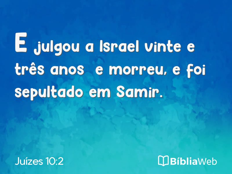 Juízes 10:2 em imagem para compartilhar