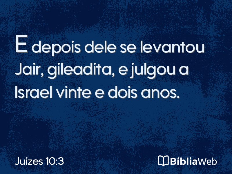 Juízes 10:3 em imagem para compartilhar