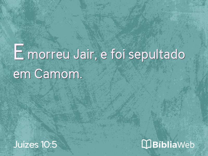 Juízes 10:5 em imagem para compartilhar