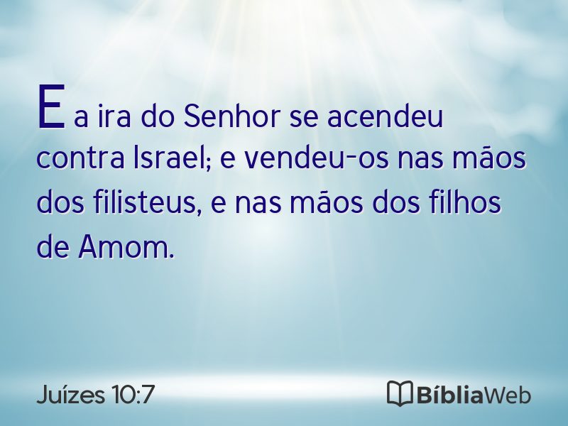 Juízes 10:7 em imagem para compartilhar