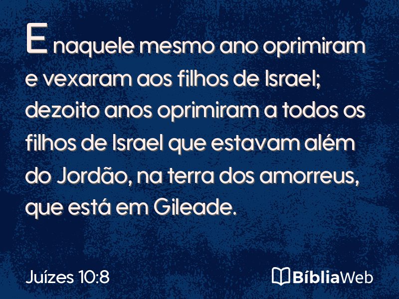 Juízes 10:8 em imagem para compartilhar