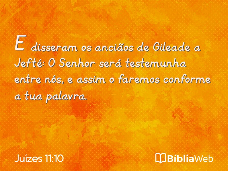 Juízes 11:10 em imagem para compartilhar