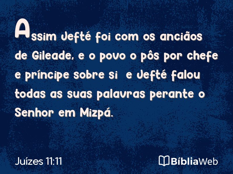 Juízes 11:11 em imagem para compartilhar
