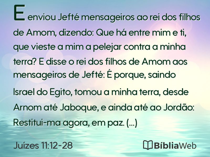 Juízes 11:12-28 em imagem para compartilhar