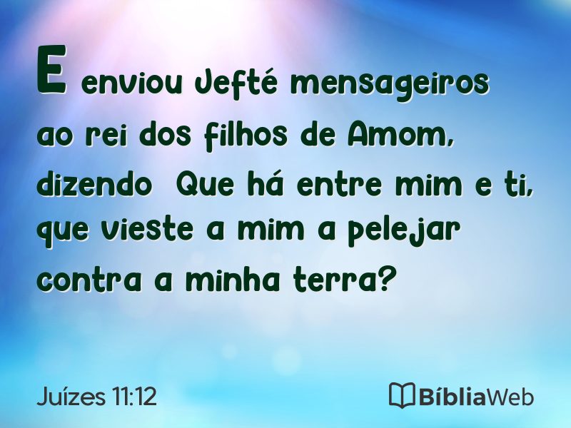 Juízes 11:12 em imagem para compartilhar