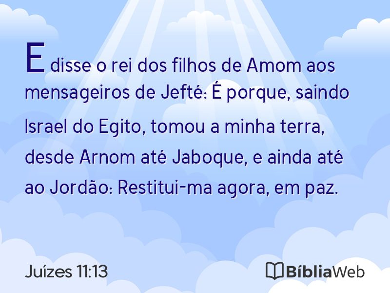 Juízes 11:13 em imagem para compartilhar