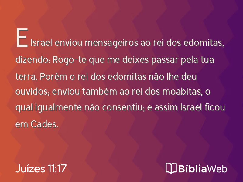 Juízes 11:17 em imagem para compartilhar