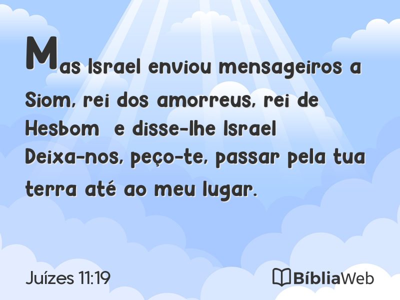 Juízes 11:19 em imagem para compartilhar