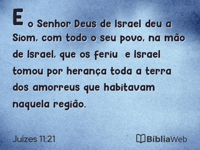 Juízes 11:21 em imagem para compartilhar