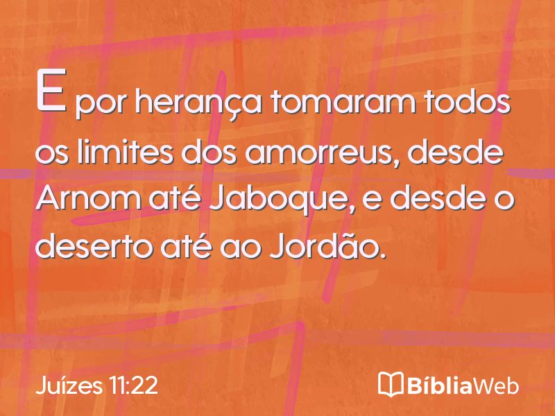 Juízes 11:22 em imagem para compartilhar