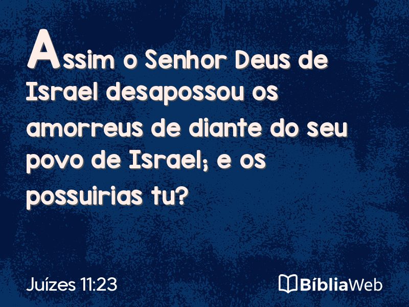 Juízes 11:23 em imagem para compartilhar
