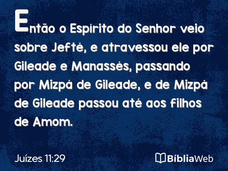 Juízes 11:29 em imagem para compartilhar