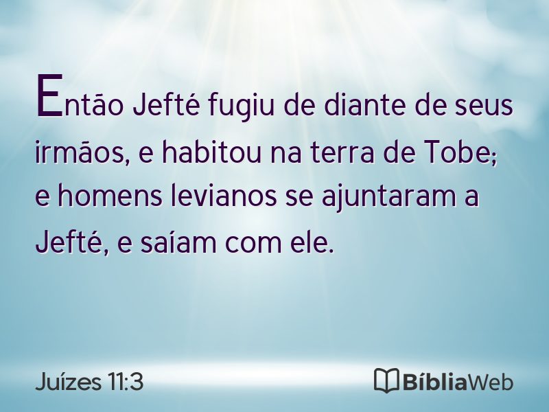 Juízes 11:3 em imagem para compartilhar