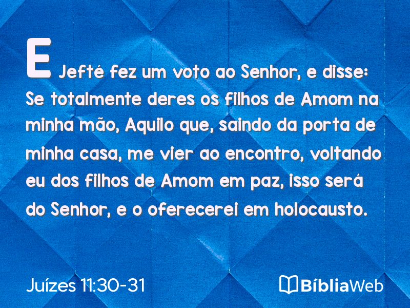 Juízes 11:30-31 em imagem para compartilhar