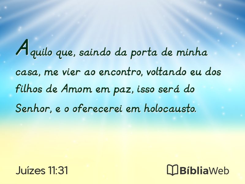 Juízes 11:31 em imagem para compartilhar