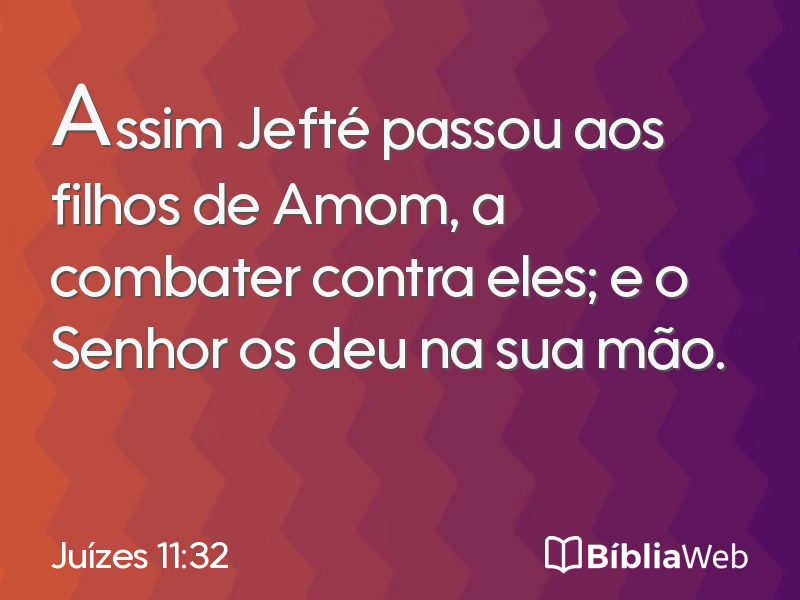 Juízes 11:32 em imagem para compartilhar