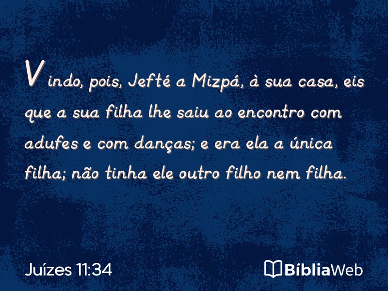 Juízes 11:34 em imagem para compartilhar