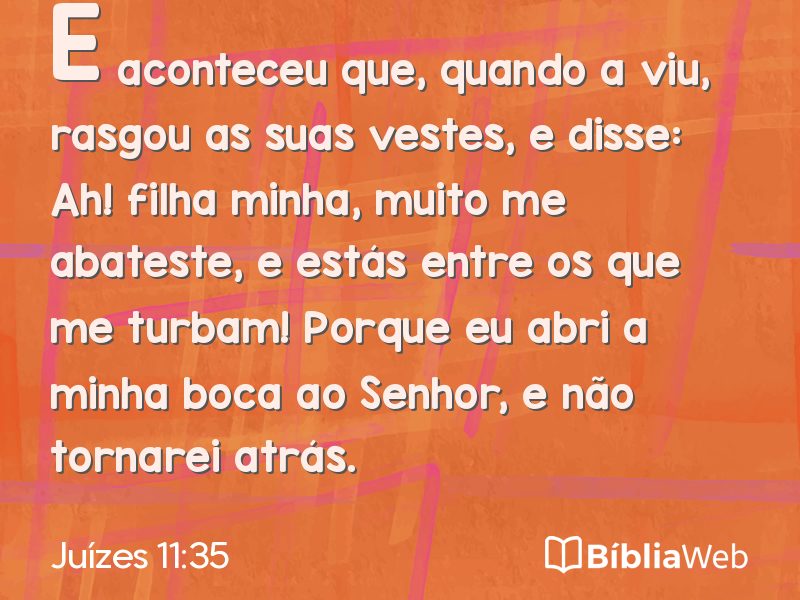 Juízes 11:35 em imagem para compartilhar