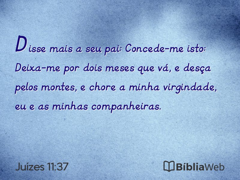 Juízes 11:37 em imagem para compartilhar