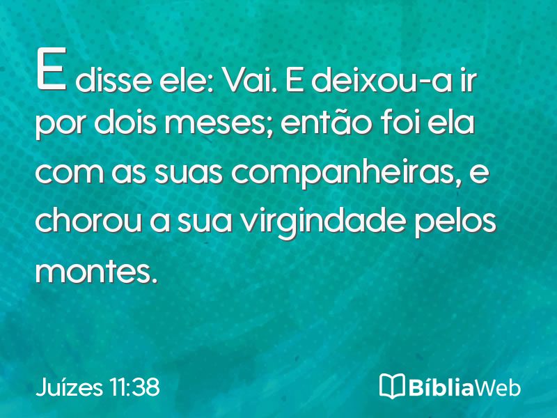 Juízes 11:38 em imagem para compartilhar